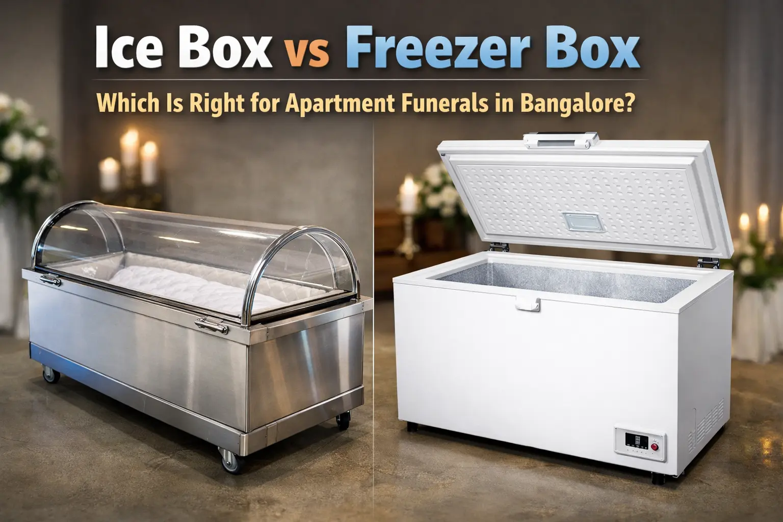 Ice box vs freezer box for dead body in Bangalore apartments – funeral guide 2026